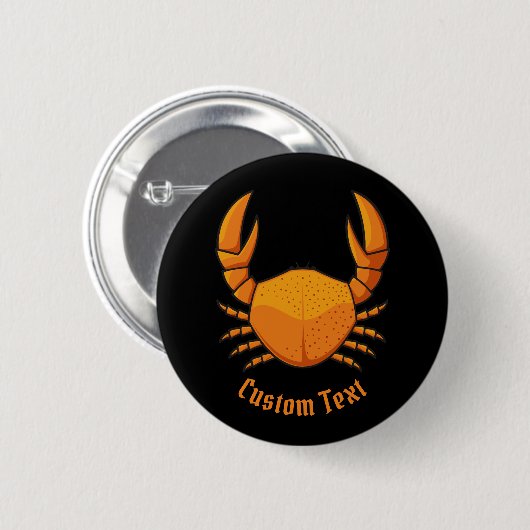 Orange Crab Button (Vorne & Hinten)