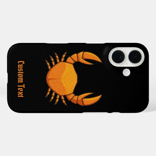 Orange Crab Case-Mate iPhone Hülle (Rückseite (Horizontal))