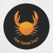 Orange Crab Etiketten (Design 1)