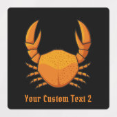 Orange Crab Etiketten (Design 2)