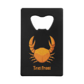 Orange Crab Geldbeutel Flaschenöffner (Vorderseite)