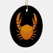 Orange Crab Keramik Ornament (Rechts)