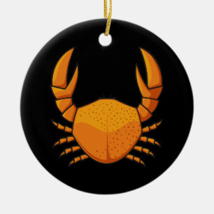 Orange Crab Keramik Ornament