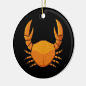 Orange Crab Keramik Ornament (Links)