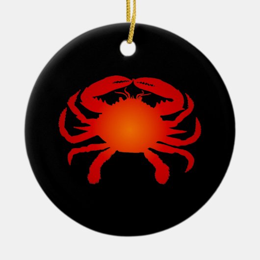 Orange Crab Keramik Ornament (Vorne)