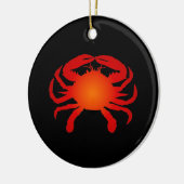 Orange Crab Keramik Ornament (Links)