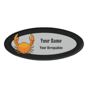 Orange Crab Namenschild