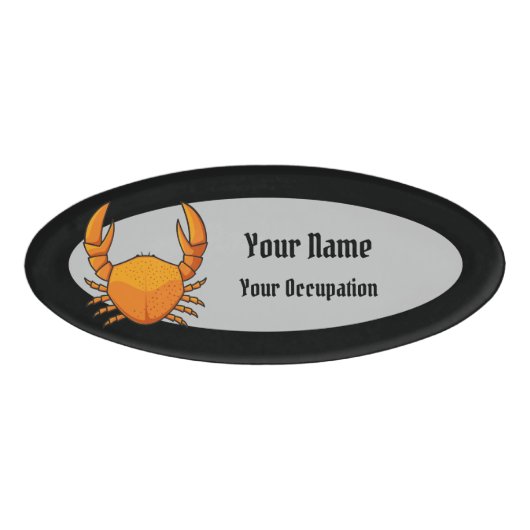 Orange Crab Namenschild (Vorderseite)