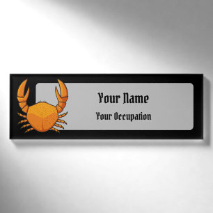 Orange Crab Namenschild