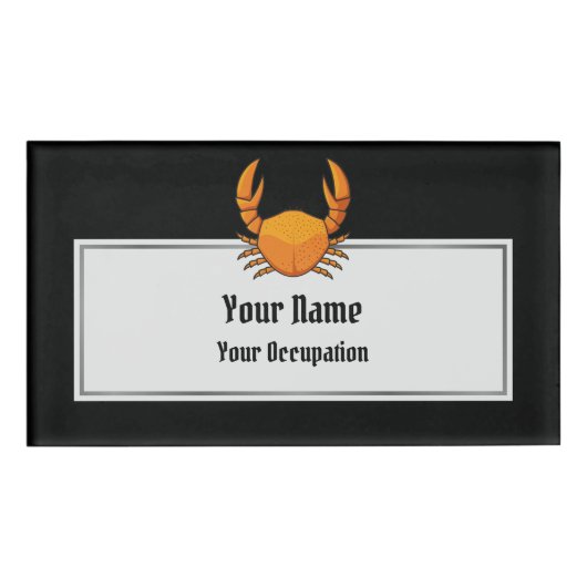 Orange Crab Namenschild (Vorderseite)