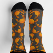 Orange Crab Pattern Socken (Oben)