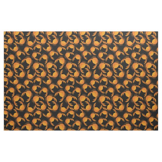 Orange Crab Pattern Stoff (Fat Quarter (45,7 x 55,9 cm))