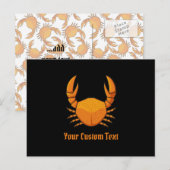 Orange Crab Postkarte (Vorne/Hinten)