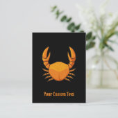 Orange Crab Postkarte (Stehend Vorderseite)