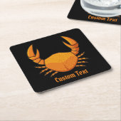 Orange Crab Rechteckiger Pappuntersetzer (angewinkelt)