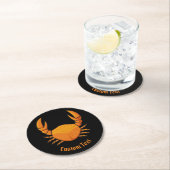 Orange Crab Runder Pappuntersetzer (Vor Ort)