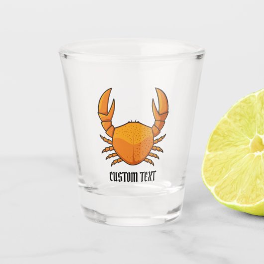 Orange Crab Schnapsglas (Vorderseite)