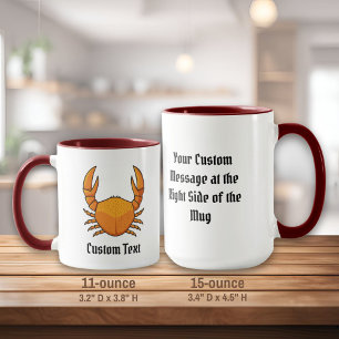 Orange Crab Tasse