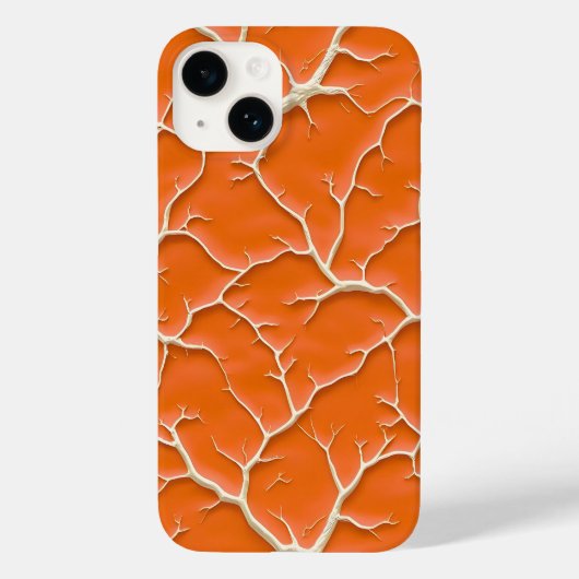 Orange Crack Branch iPhone Case Stylish Design (Rückseite)