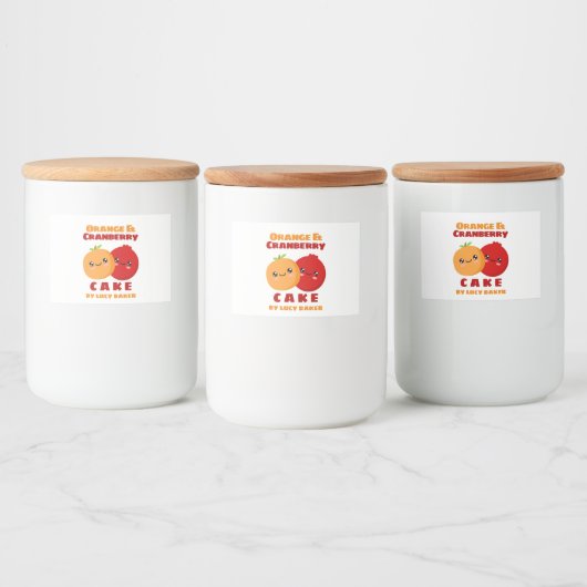 Orange & Cranberry Cake Lebensmitteletikett (Flaschen)