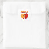 Orange & Cranberry Cake Quadratischer Aufkleber (Tasche)