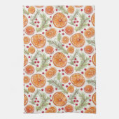 Orange, Cranberry und Rosemary Holiday Wasserfarbe Geschirrtuch (Vertikal)