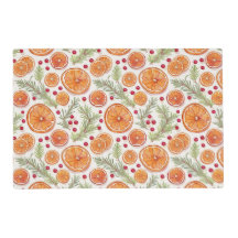 Orange, Cranberry und Rosemary Holiday Wasserfarbe