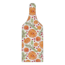 Orange, Cranberry und Rosemary Holiday Wasserfarbe