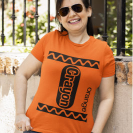 Orange Crayon Halloween-Kostüm T-Shirt