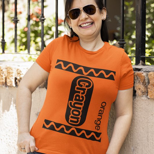 Orange Crayon Halloween-Kostüm T-Shirt