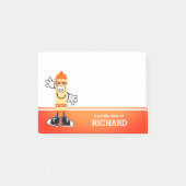 Orange Crayon Personalisiert Post-it Klebezettel (Vorderseite)