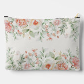 Orange Cream and Sage Floral Bridesmaid Zubehörtasche (Rückseite)