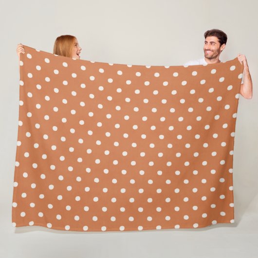 Orange Cream Dots Geburtstag Fleecedecke (Beispiel)