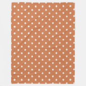 Orange Cream Dots Geburtstag Fleecedecke (Vorderseite)