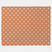 Orange Cream Dots Geburtstag Fleecedecke (Vorderseite (Horizontal))