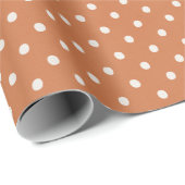 Orange Cream Dots Geburtstag Geschenkpapier (Rolleneckpunkt)