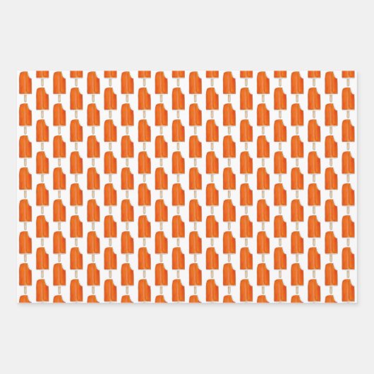 Orange Creamsicle Cherry Gran Twin Pop Popsicles Geschenkpapier Set (Vorderseite)