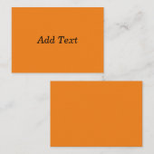 Orange Create Your Own Add Text Custom Begleitkarte (Vorne/Hinten)