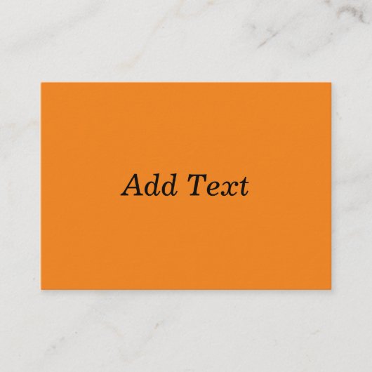 Orange Create Your Own Add Text Custom Begleitkarte (Vorderseite)