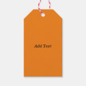 Orange Create your own Add Text Custom Geschenkanhänger (Vorderseite)