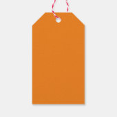 Orange Create your own Add Text Custom Geschenkanhänger (Rückseite)