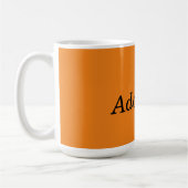 Orange Create your own Add Text Custom Kaffeetasse (Links)