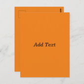 Orange Create your own Add Text Custom Postkarte (Vorne/Hinten)