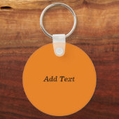 Orange Create your own Add Text Custom Schlüsselanhänger (Vorderseite)