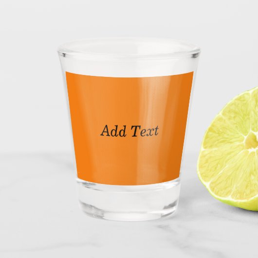 Orange Create your own Add Text Custom Schnapsglas (Vorderseite)