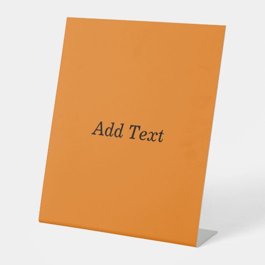 Orange Create Your Own Add Text Custom Sockelschild (Vorderseite)