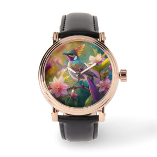 Orange Created Rainbow Jay Fantasy Bird Armbanduhr