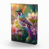Orange Created Rainbow Jay Fantasy Bird Fotoblock (Rechts)