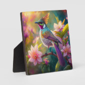 Orange Created Rainbow Jay Fantasy Bird Fotoplatte (Vorderseite)