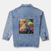 Orange Created Rainbow Jay Fantasy Bird Jeansjacke (Rückseite)